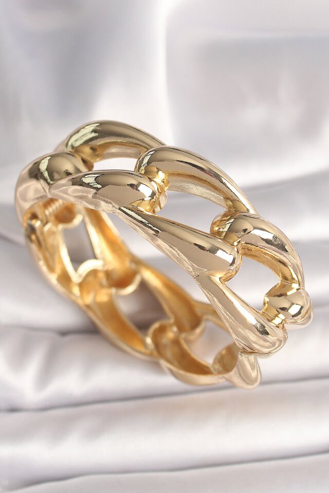 Pirinç Gold Renk Zincir Model Kadın Kelepçe